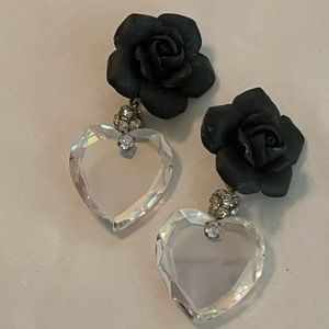 One of a find, hand made drop clip earrings